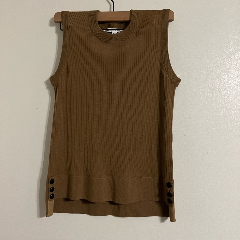 Veronica Beard Merino Ribbed Tank